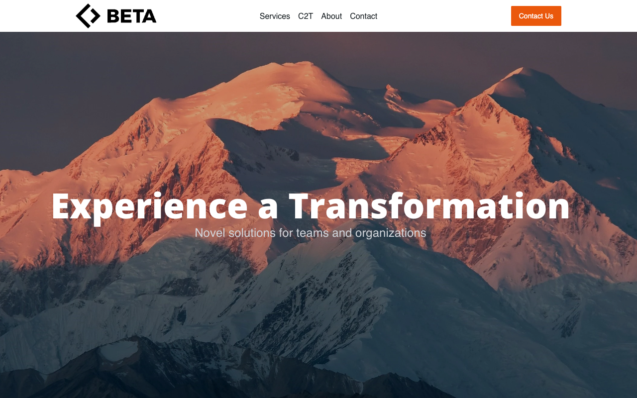 Beta Experiences leadership platform screenshot